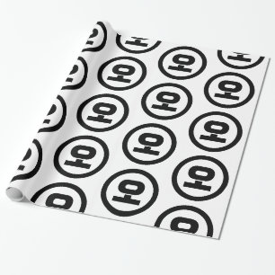 Koreanischer Sino Nummer 5 fünf 오 【O】 Hangul Geschenkpapier