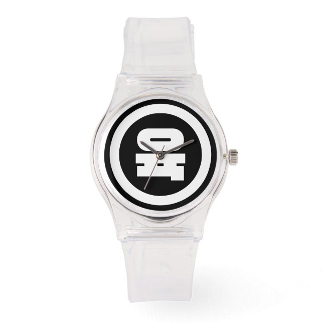Koreanischer Sino Nummer 6 Sechs 육 【Yuk】 Hangul Armbanduhr (Vorderseite)