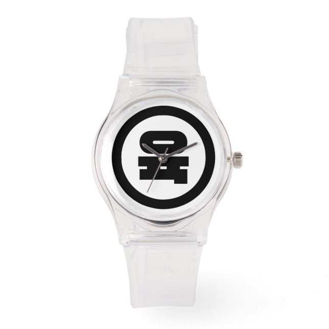 Koreanischer Sino Nummer 6 Sechs 육 【Yuk】 Hangul Armbanduhr (Vorderseite)