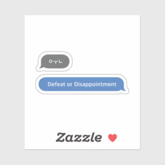 Koreanischer Slang Chat Bubble ㅇ ㅜ ㄴ Aufkleber