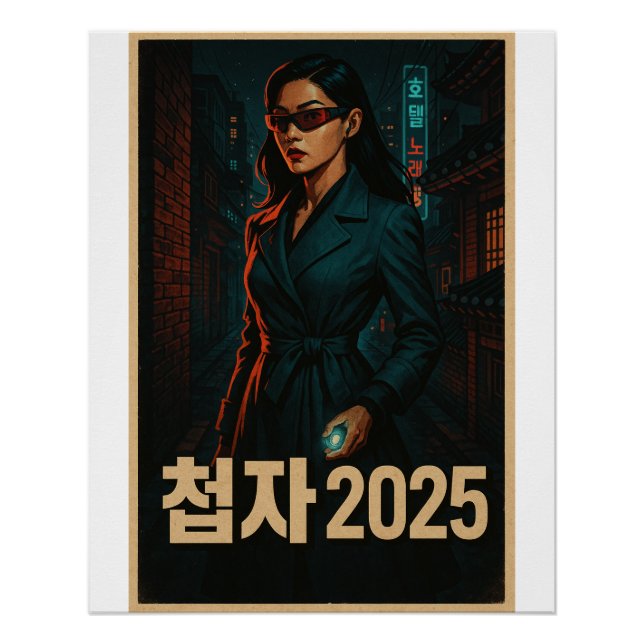 "Koreanischer Spion 2025 - Retro-Poster Poster (Vorderseite)