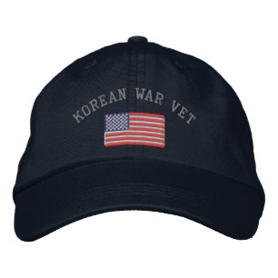 Koreanischer Tierarzt mit amerikanischer Flagge Bestickte Baseballkappe
