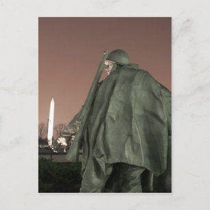 Koreanisches Denkmal und Washington Denkmal in der Postkarte