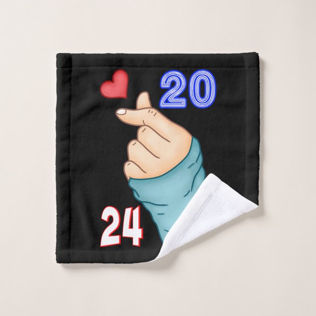 Koreanisches Herz 2024 Waschlappen (Waschlappen)
