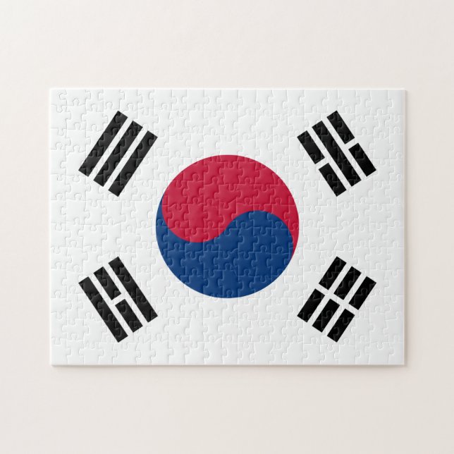 Koreanisches Herz und koreanische Flagge /Südkorea (Horizontal)