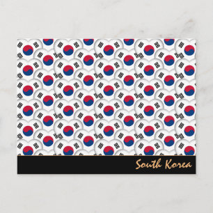 Koreanisches Herz und koreanische Flagge /Südkorea Postkarte