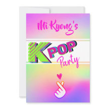 Koreanisches K-Pop Hand Heart Rainbow Party
