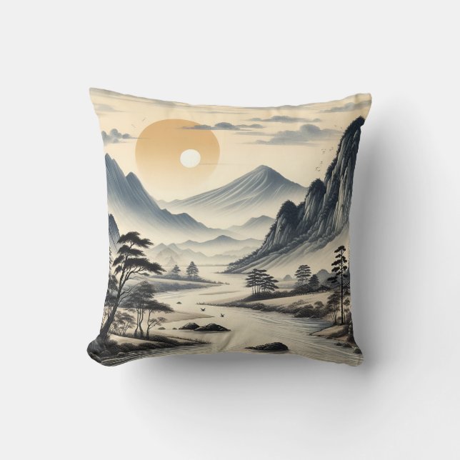 Koreanisches Kissen mit traditionellem Design (Vorderseite)
