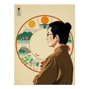 Koreanisches Langlebigkeitssymbol - Zehn Sipjangsa Poster
