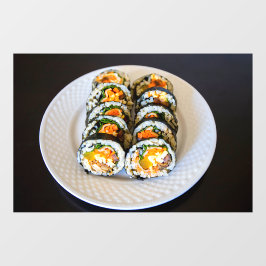 Koreanisches Lebensmittel Kimbap Koreanischer Sush Fensteraufkleber