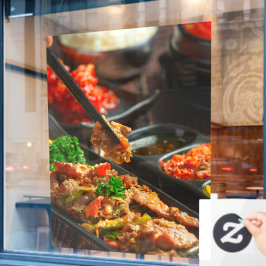 Koreanisches Lebensmittelbulgi oder mariniertes Ri Fensteraufkleber