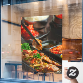 Koreanisches Lebensmittelbulgi oder mariniertes Ri Fensteraufkleber