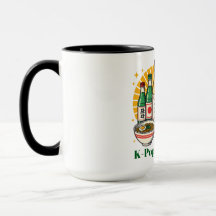 Koreanisches Popkultur-Brustdruck-T-Shirt Glas-Mug