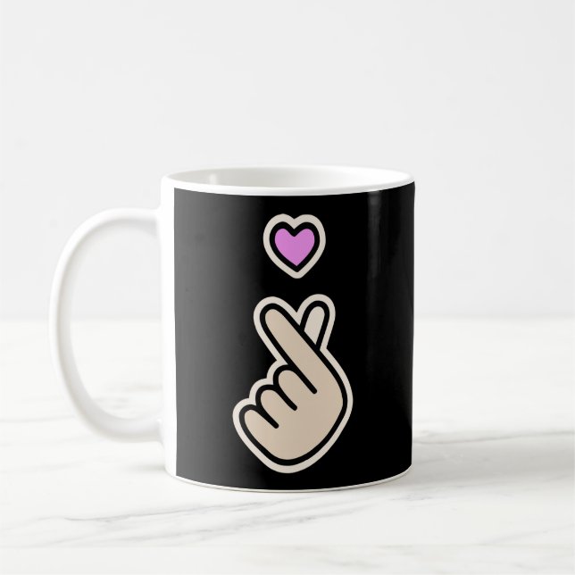 Koreanisches Saranghae-Shirt K-Pop K-Drama Kaffeetasse (Links)