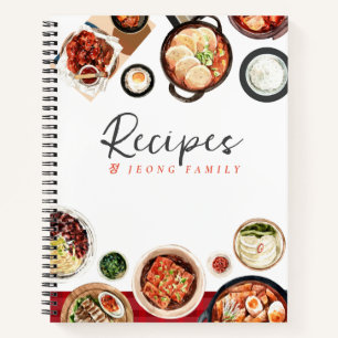 Koreanisches Themenrezeptbuch Notizbuch