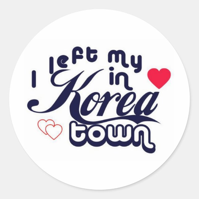Koreatown Runder Aufkleber (Vorderseite)