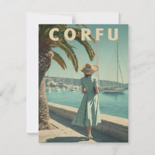 Korfu 50er Vintage Postkarte