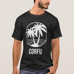 Korfu Ferienhaus Palm Tree Ozeanferien Sommer T-Shirt
