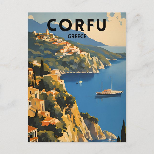 Korfu Griechenland Postkarte (Vorderseite)