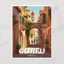 Korfu Griechenland Travel Postkarte