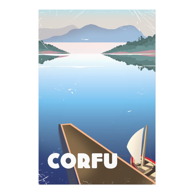 Korfu Reiseplakat Fotodruck (Vorne)