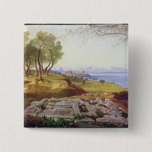 Korfu von der Besteigung, c.1856-64 (Öl auf Button