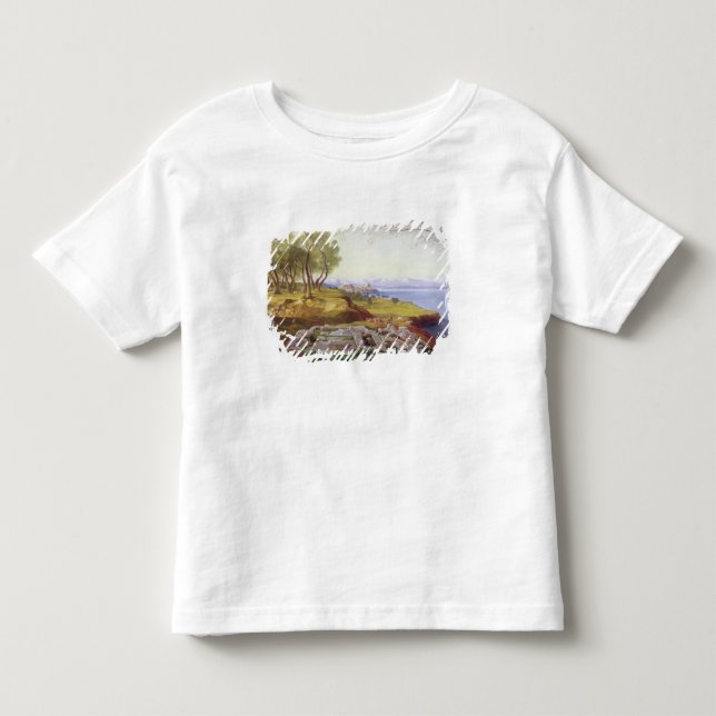 Korfu von der Besteigung, c.1856-64 (Öl auf Kleinkind T-shirt (Vorderseite)