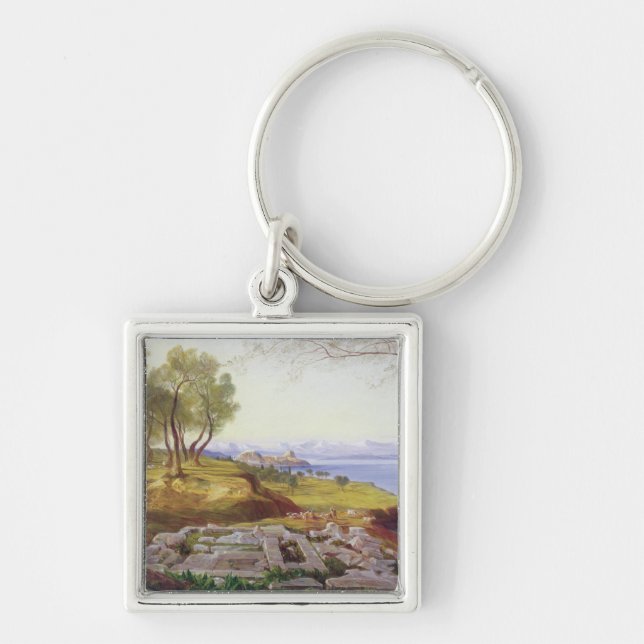 Korfu von der Besteigung, c.1856-64 (Öl auf Schlüsselanhänger (Vorne)