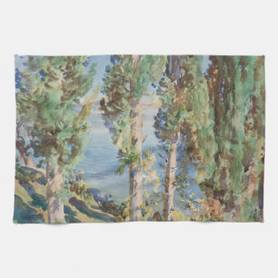 Korfu-Zypressen von John Singer Sargent Geschirrtuch