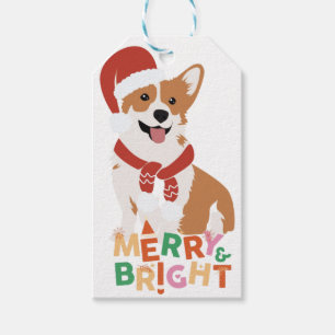 Korgi Hund fröhlich helle Geschenkanhänger