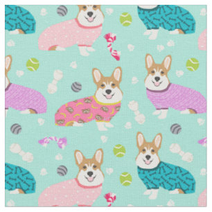 Korgi in Pjs minze Stoff