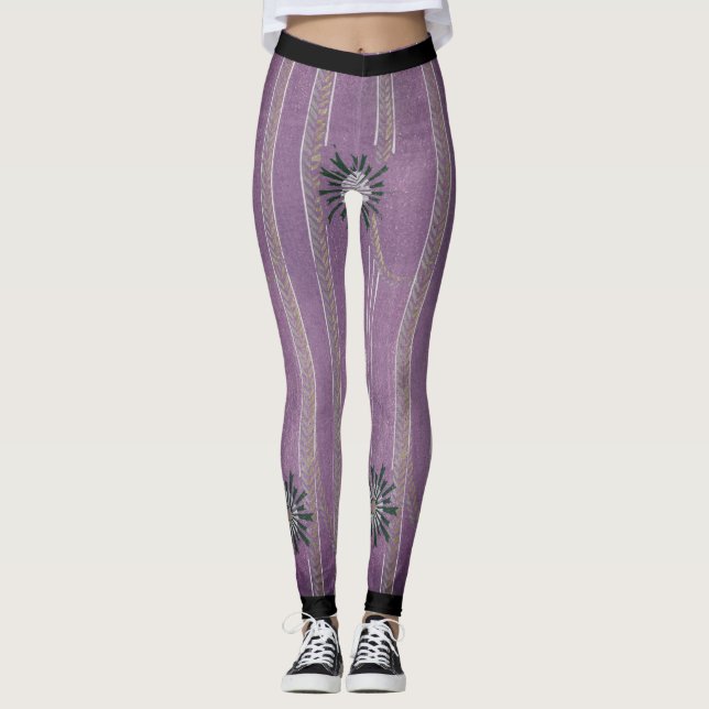KORIN JAPONAIS ART PURPLE Leggings (Devant)