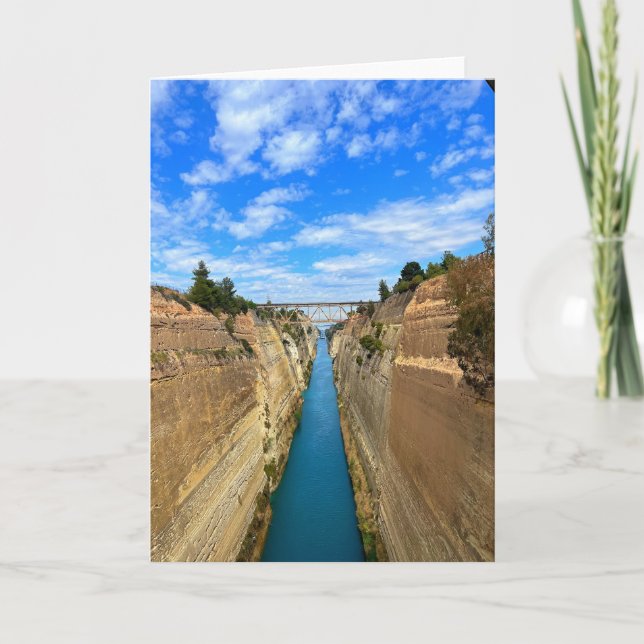Korinth Canal Griechenland Fotografie Karte (Vorderseite)