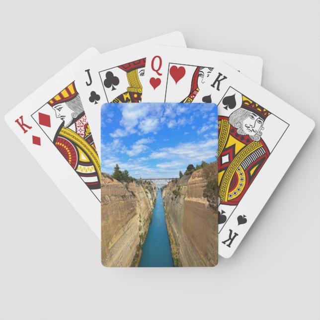 Korinth Canal Griechenland Fotografie Spielkarten (Rückseite)
