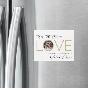 Korinth  Zitat Liebe Foto Hochzeit Terminankündigu Magneteinladung