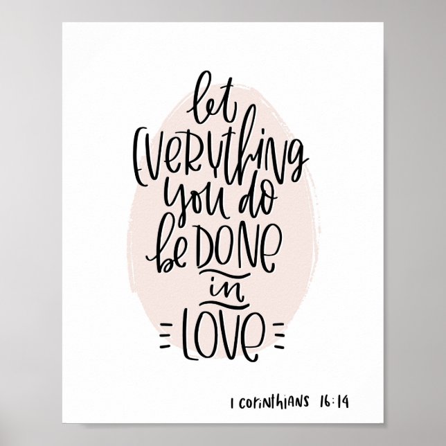 Korinther 16:14 Bibelverce Poster (Vorne)
