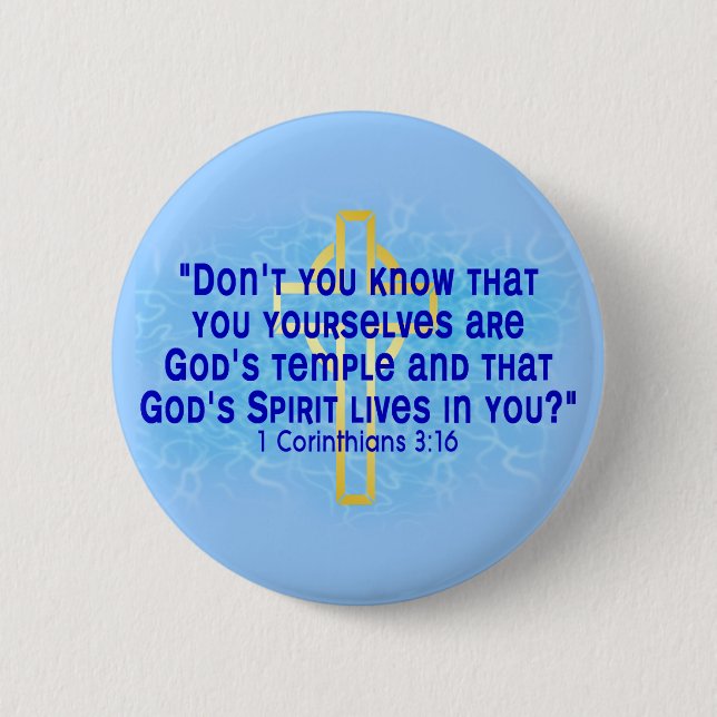 Korinther 1 3 16 button (Vorderseite)