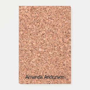 Korkbrett mit Personalisiertem Text Post-it Klebezettel