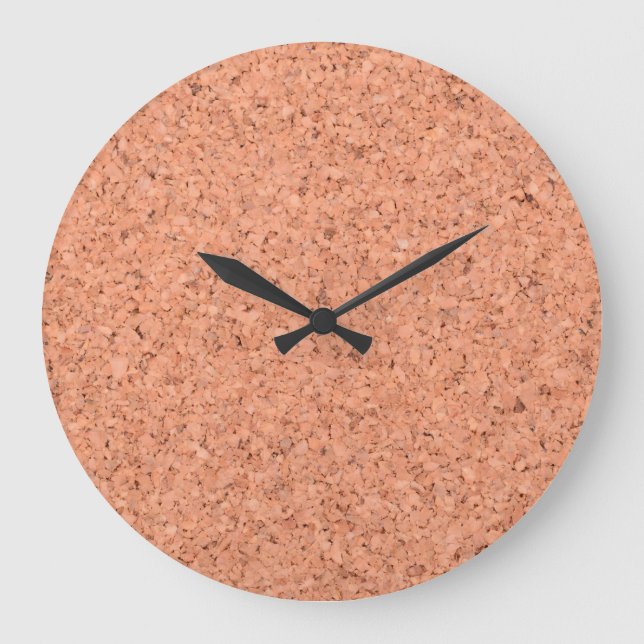 Korkbrettmuster Struktur Büro notic Große Wanduhr (Vorderseite)