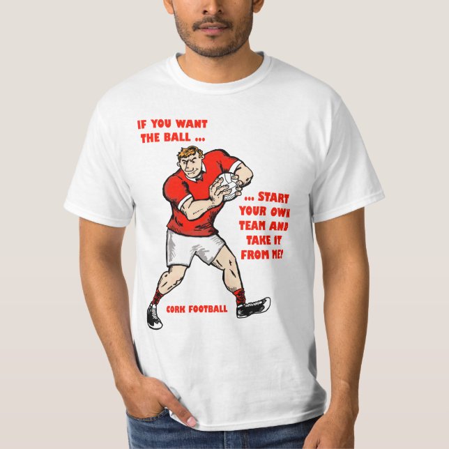 Korken-Gälisch-Fußball T-Shirt (Vorderseite)