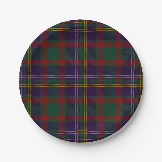 Korken-Landkreis-IrenTartan Pappteller (Vorderseite)