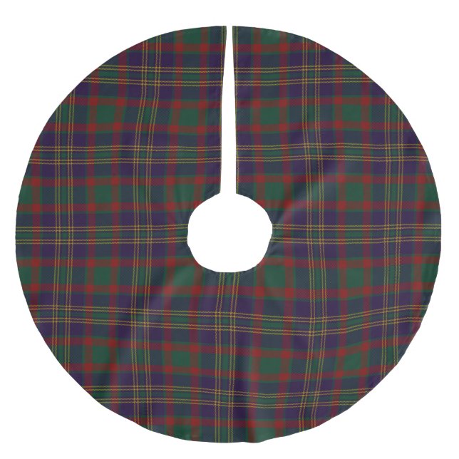 Korken-Landkreis-IrenTartan Polyester Weihnachtsbaumdecke (Vorderseite)