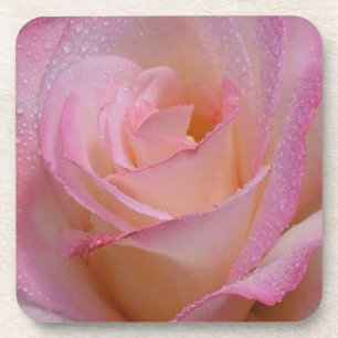 Korken-Untersetzer-Set-schöne rosa Rose Untersetzer