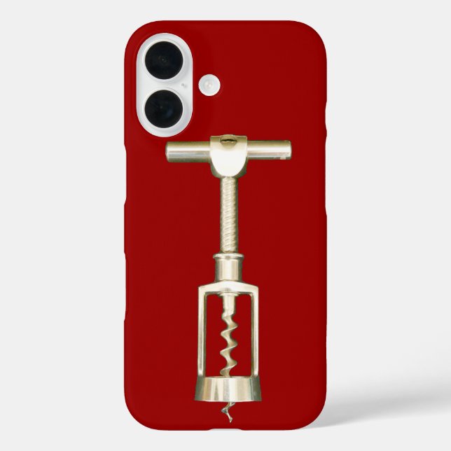 Korkenzieher iPhone 16 Hülle (Rückseite)