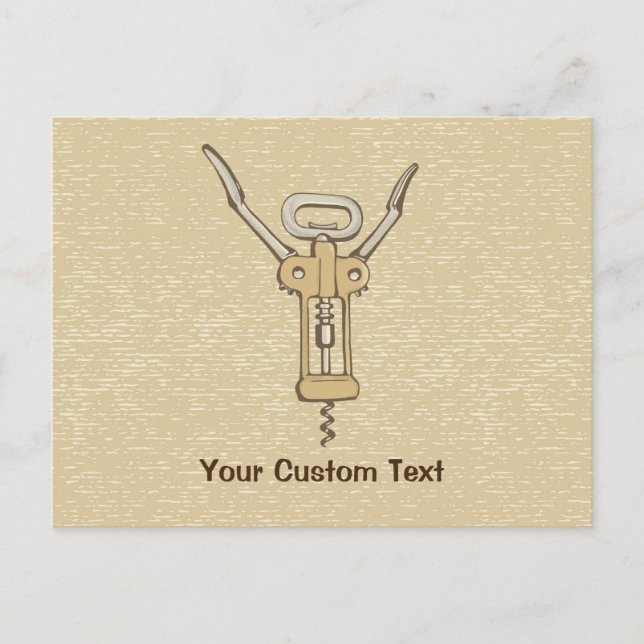 Korkenzieher Postkarte (Vorderseite)