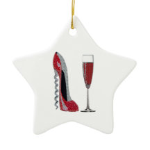 Korkenzieher-rotes Stilett-und Rotwein-Kunst