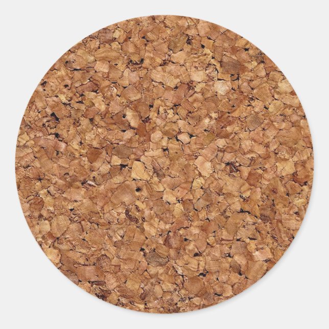 Korkhintergrund Foto Runder Aufkleber (Vorderseite)