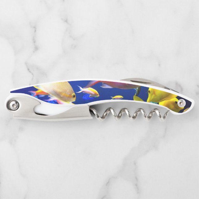 Korkschraube Flaschenöffner Fisch Kellnermesser (Vorderseite)