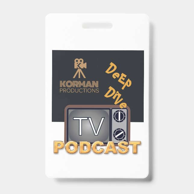 Korman Productions Deep Dive TV Podcast  Ausweis (Vorderseite)