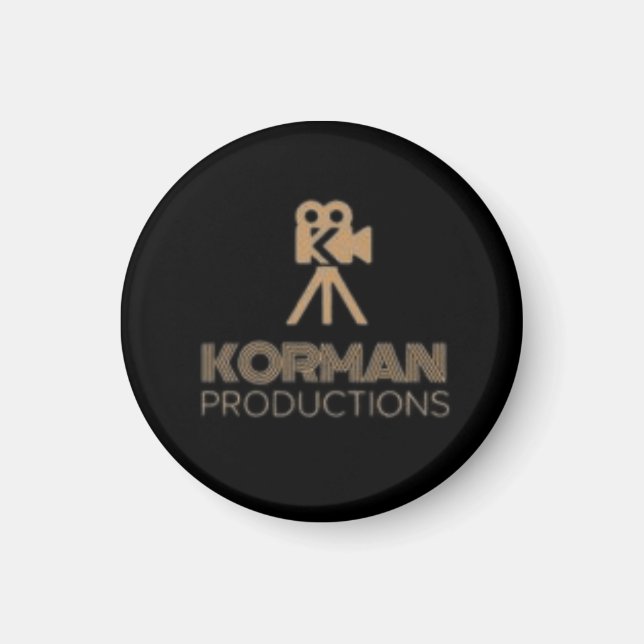 Korman Productions YouTube Channel-Logo-Runde Magnet (Vorne)